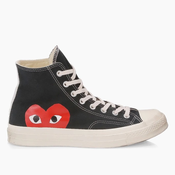 Converse x Comme des Garcons Black‎ and Red High-Top Sneakers